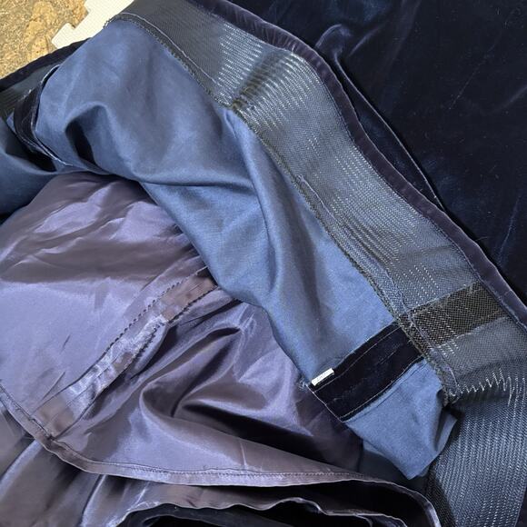 Vintage Victor Costa Velvet Dark Blue Gown Spaghetti Strap Maxi Dress Size 6 USA - Picture 15 of 16